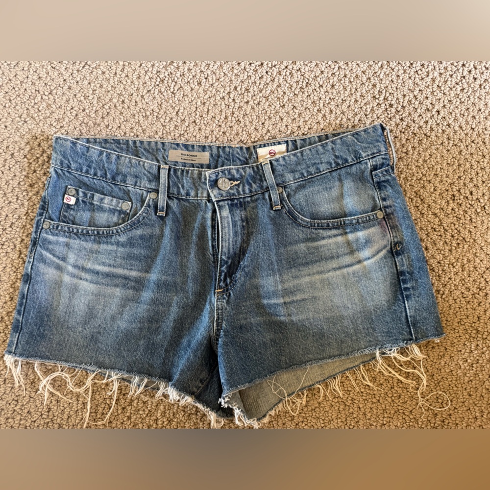 AG Adriano Goldschmied Blue Denim Women Shorts